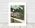 Milford Train Original Block Print