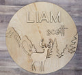 Mountain Deer Scene Name Round