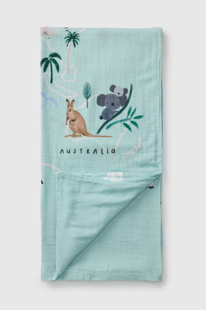 Muslin Swaddle - World Map
