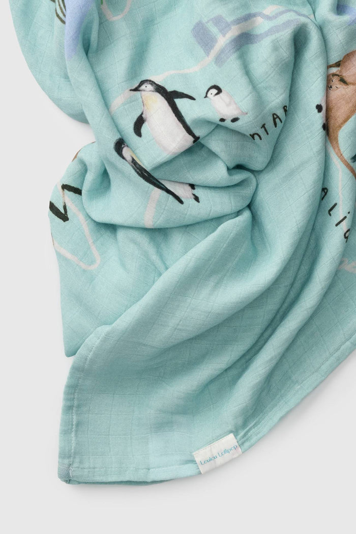 Muslin Swaddle - World Map