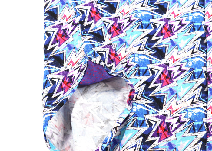 Navy and Purple Lightning Bolts Shirt