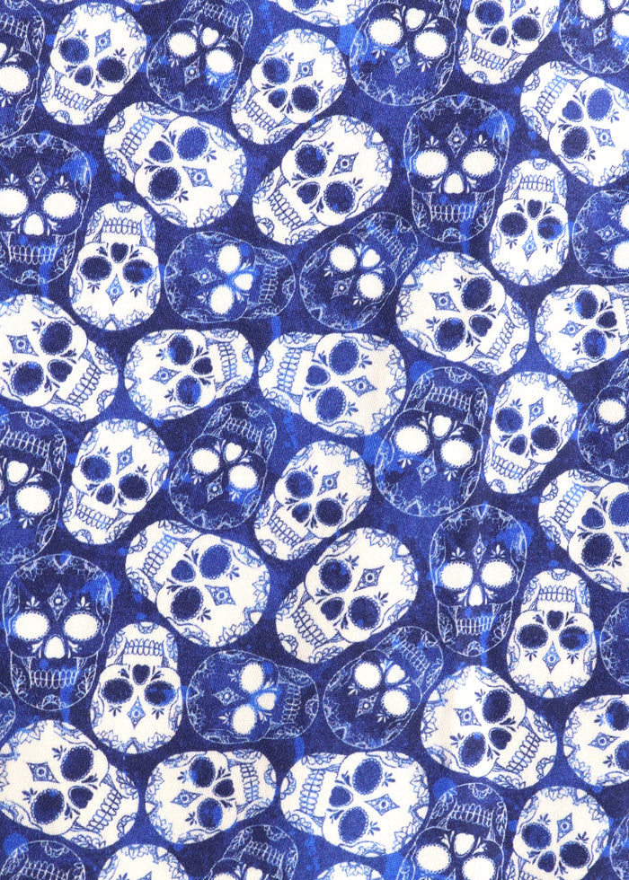 Navy and White Skulls Shirt