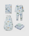 Loulou Lollipop Newborn Sleep Gift Bundle in Magical Dragons — front view on white background