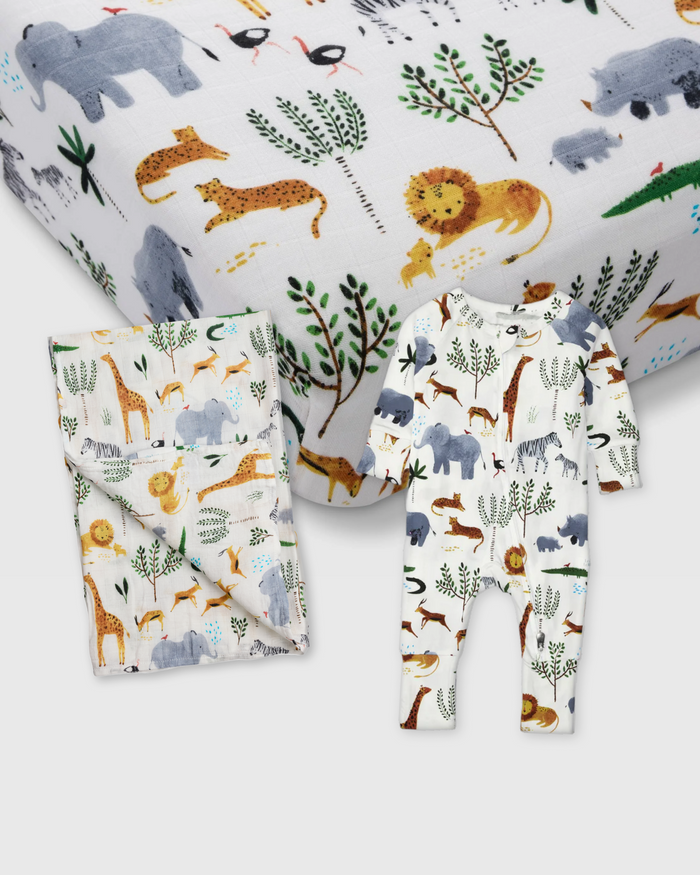 Newborn Sleep Starter Bundle - Safari Jungle