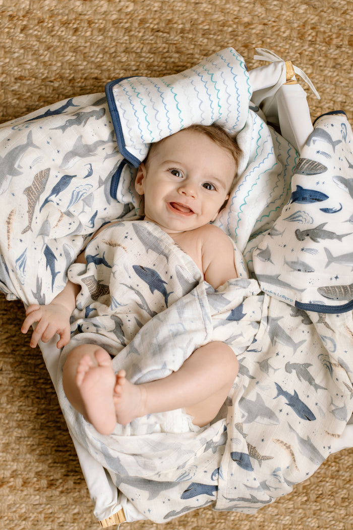 Newborn Sleep Starter Bundle - Smiley Sharks