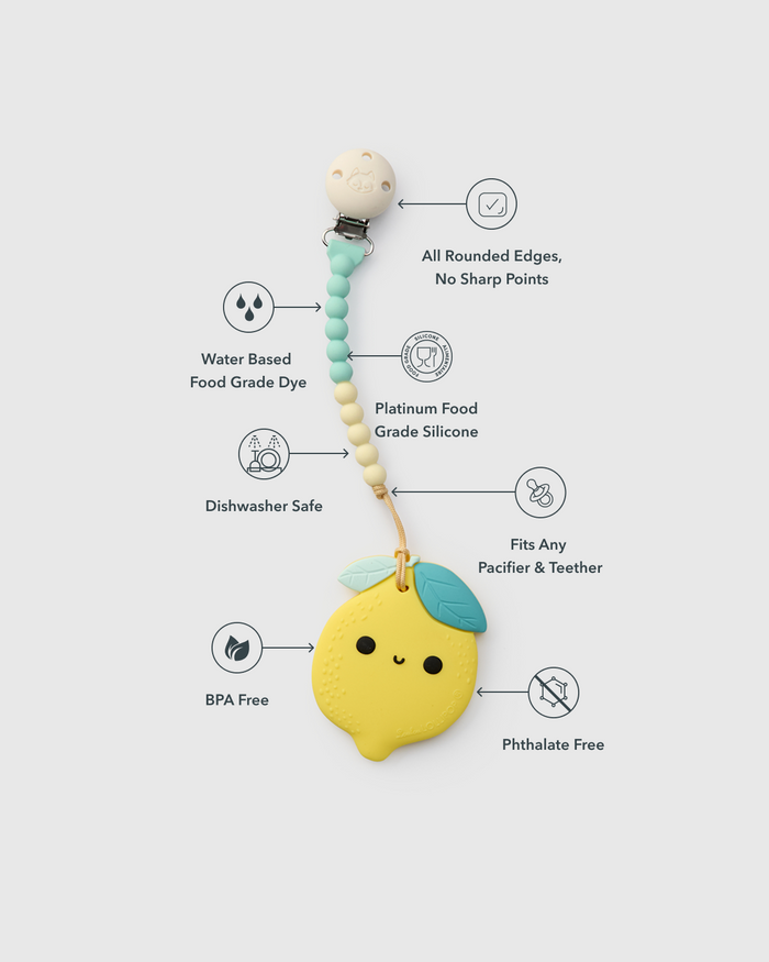 OneC™ Silicone Clip Teether Set - Lemon