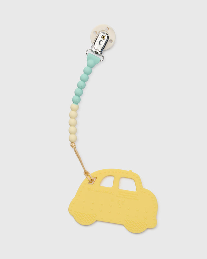OneC™ Silicone Clip Teether Set - Yellow Taxi