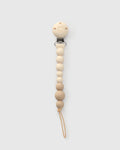 Loulou Lollipop FDA-compliant food-grade silicone pacifier clip coconut milk - front view on white background