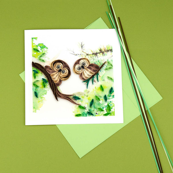 Owlets Quilled Card