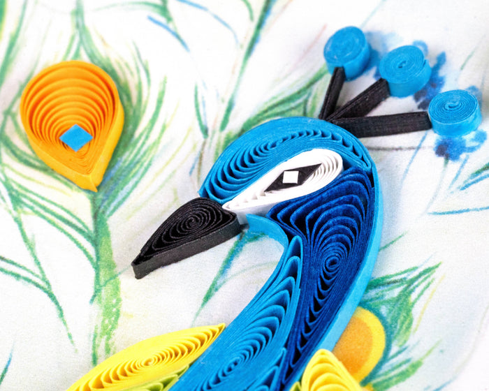Peacock Gift Enclosure Mini Card