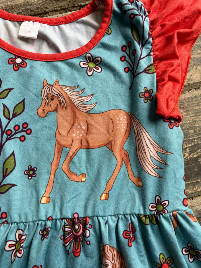 Penelope Plumm Horse Twirl Dress - girl's 10