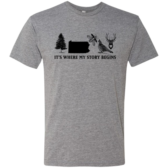 Pennsylvania Where My Story Begins T-Shirt - T-shirt Teezalo