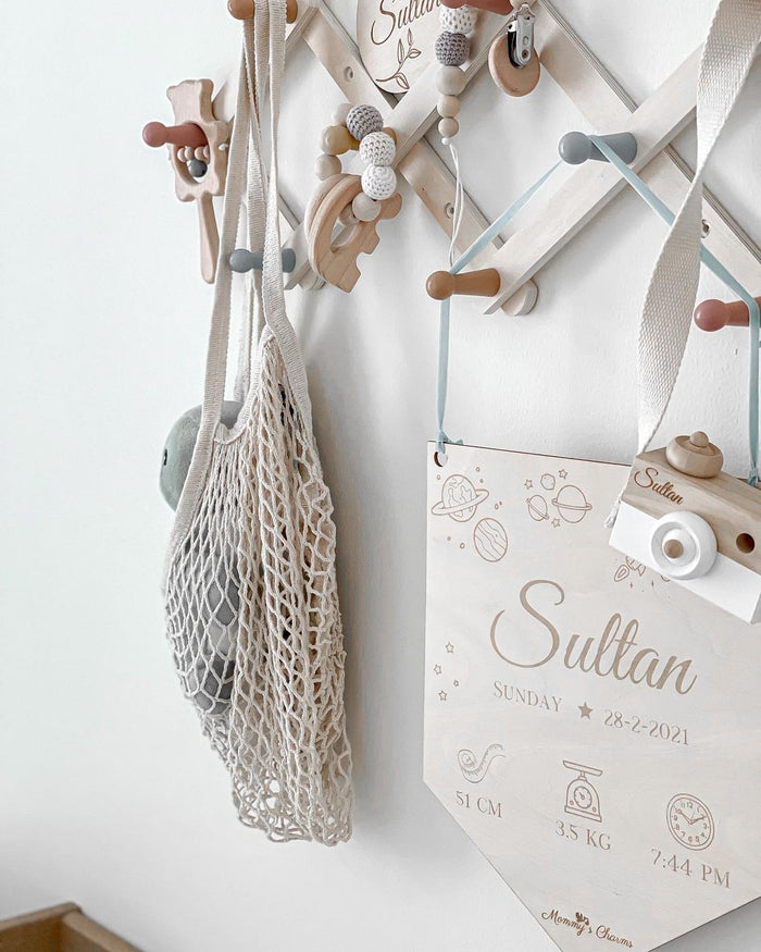 Personalized Baby Announcement Board – Newborn Name Sign