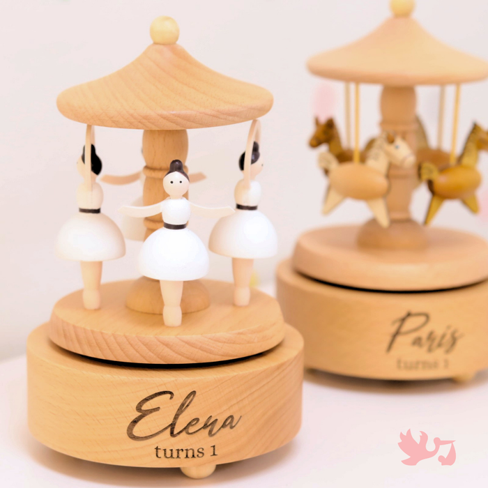 Personalized Baby Music Carousel – Newborn Keepsake Gift - baby shower gift bundle by Mommy's Charms