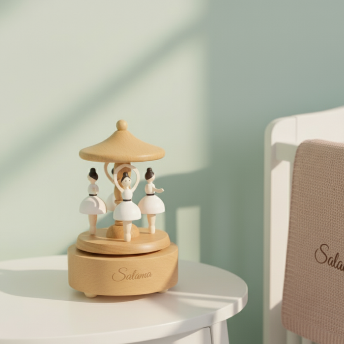 Personalized Baby Music Carousel – Newborn Keepsake Gift - baby shower gift bundle by Mommy's Charms