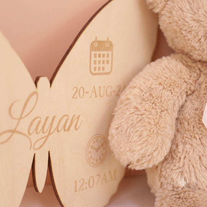 Personalized Birth Stats Plaque | Nursery Décor Keepsake