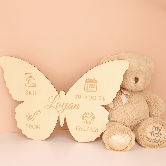 Personalized Birth Stats Plaque | Nursery Décor Keepsake