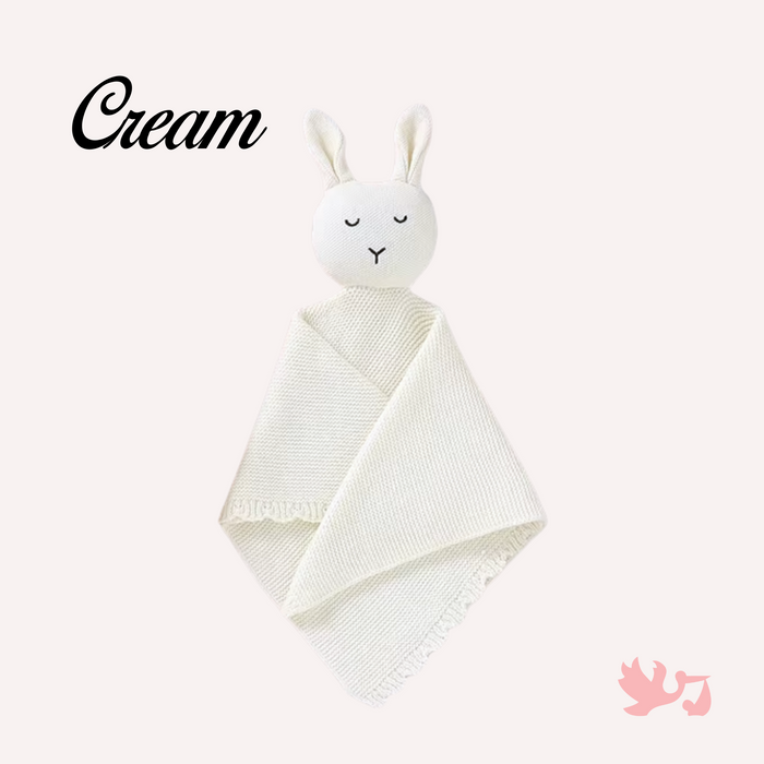 Personalized Bunny Knit Comforter – Baby Embroidered Soft Toy