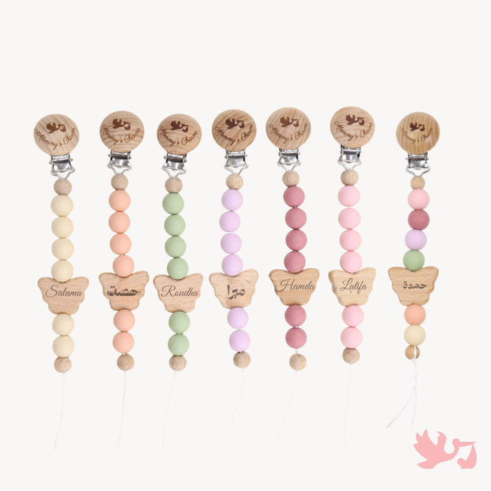 Personalized Pacifier Clip – Butterfly