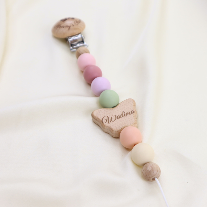 Personalized Pacifier Clip – Butterfly