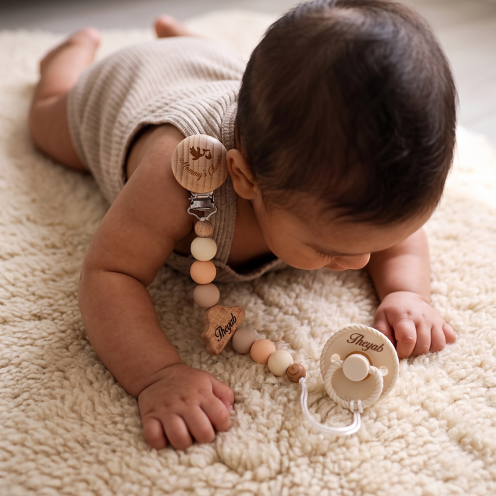 Personalized Pacifier Clip – Cloudy Dreams