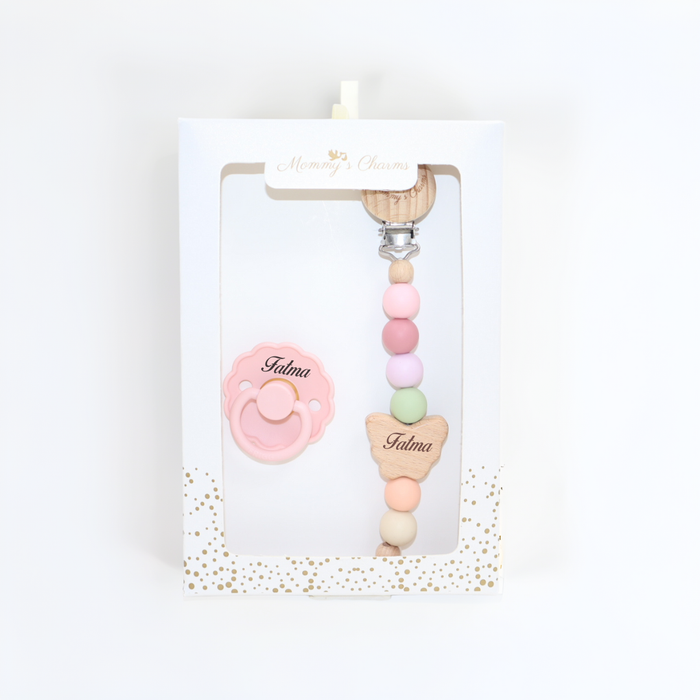 Personalized Pacifier Clip & FRIGG Set – Butterfly