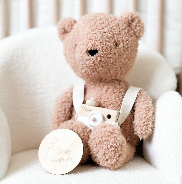 Personalized Wooden Baby Camera – Nursery Decor Keepsake