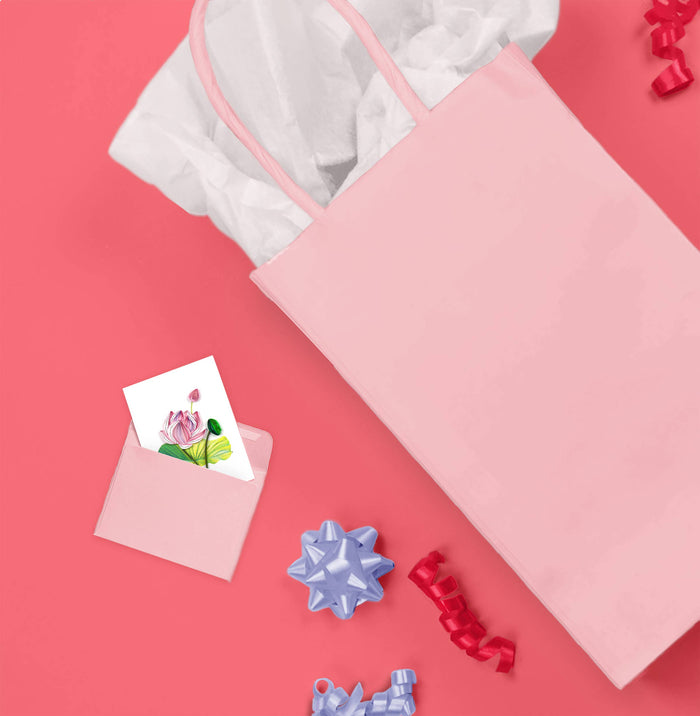 Pink Lotus Gift Enclosure Mini Card
