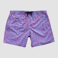 Pink with Leaves Swim Shorts