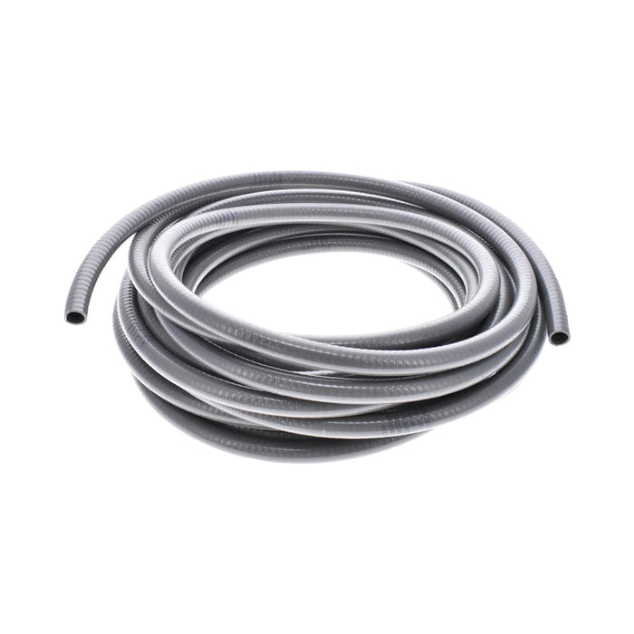 Black 19mm flexible PVC spa water hose, coiled and ribƒ??reinforced for spa plumbing