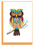 Quilled Decorative Owl Gift Enclosure Mini Card