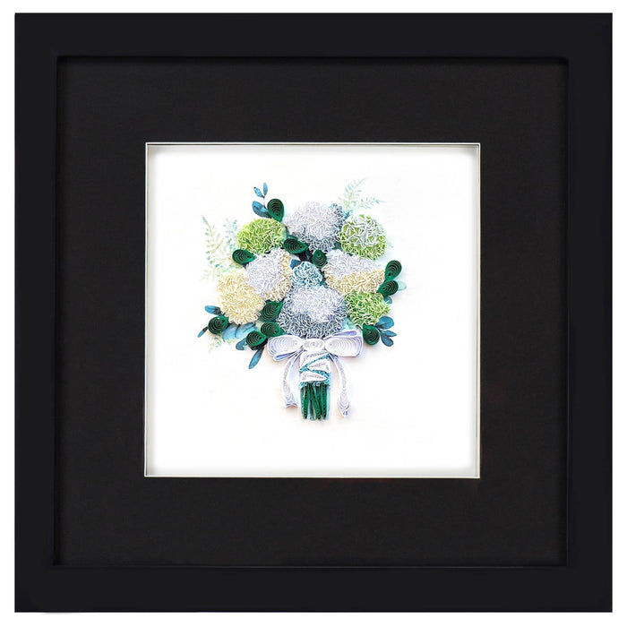 Quilled Hydrangea Wedding Bouquet Greeting Card