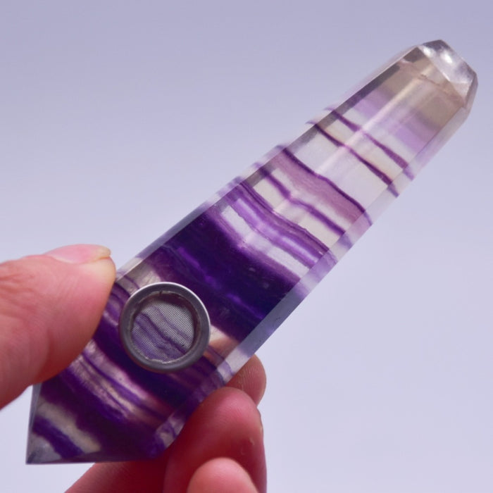 Rainbow Fluorite Gemstone pipe – view 3