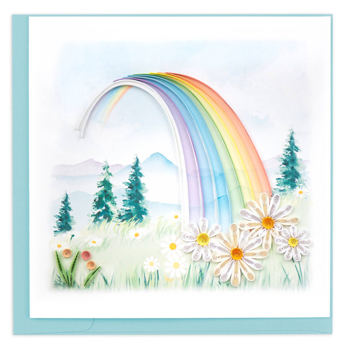 Rainbow Quilled Card