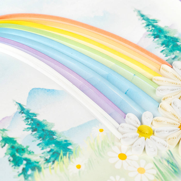Rainbow Quilled Card