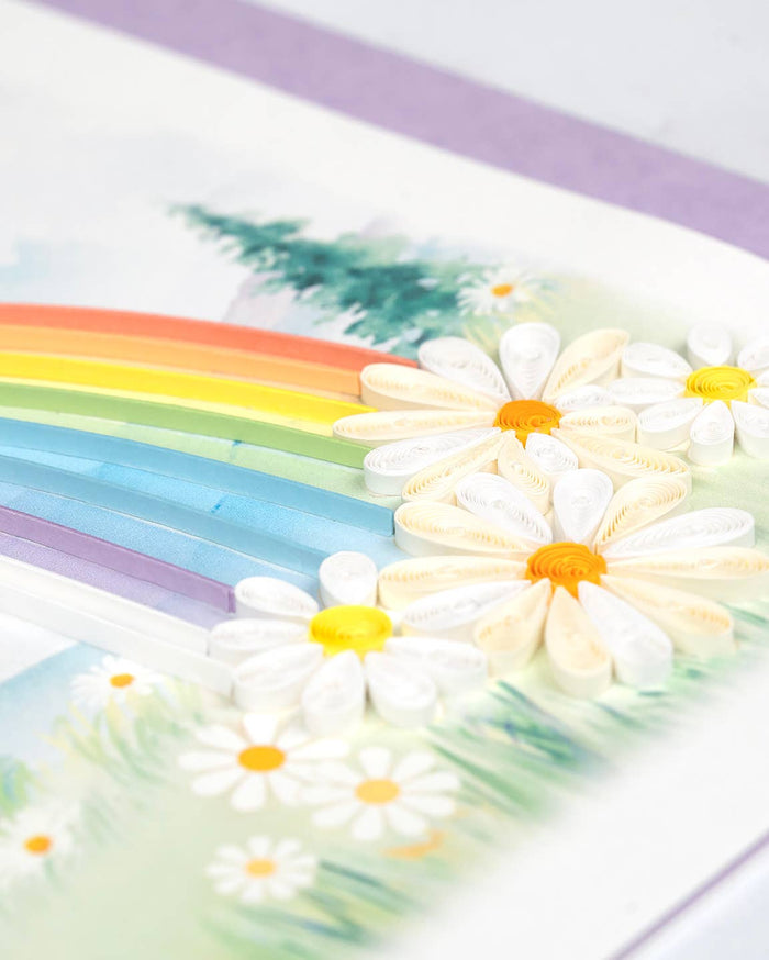 Rainbow Quilled Card
