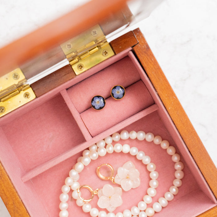 Real Flower Petal Handmade Studs