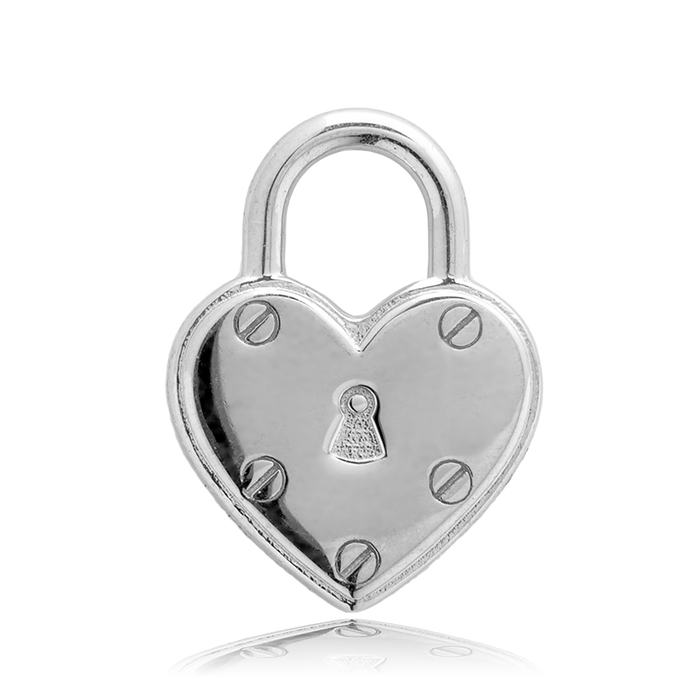 Red Jasper Stone Bracelet with Love Lock Sterling Silver Charm