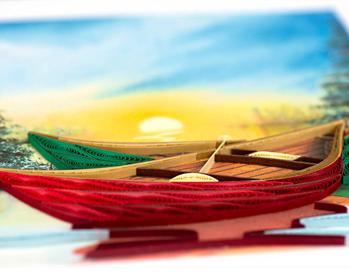 River Canoes Quilled Card