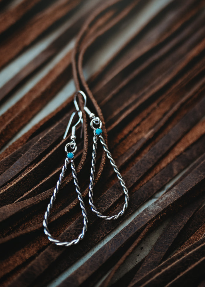Rope Turquoise Earrings