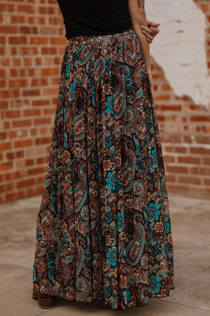 Sagebrush Swirl Maxi Skirt - Sterling Kreek