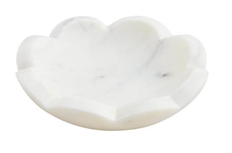 Scalloped Marble Dish