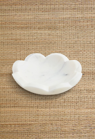 Scalloped Marble Dish