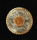Scarf Slide - Rope Edge Floral Engraved