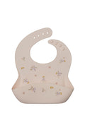 Loulou Lollipop FDA-compliant food-grade silicone baby bib in Ditsy Floral — front view on white background