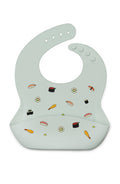 Loulou Lollipop FDA-compliant food-grade silicone baby bib in Sushi — front view on white background