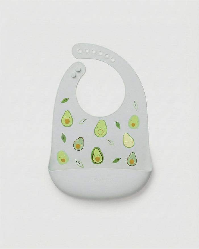 Silicone Bib Printed - Avocado