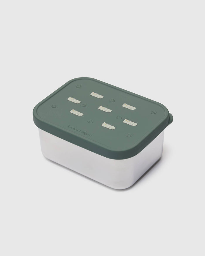 Loulou Lollipop Snack Box in Alligator — front view on white background