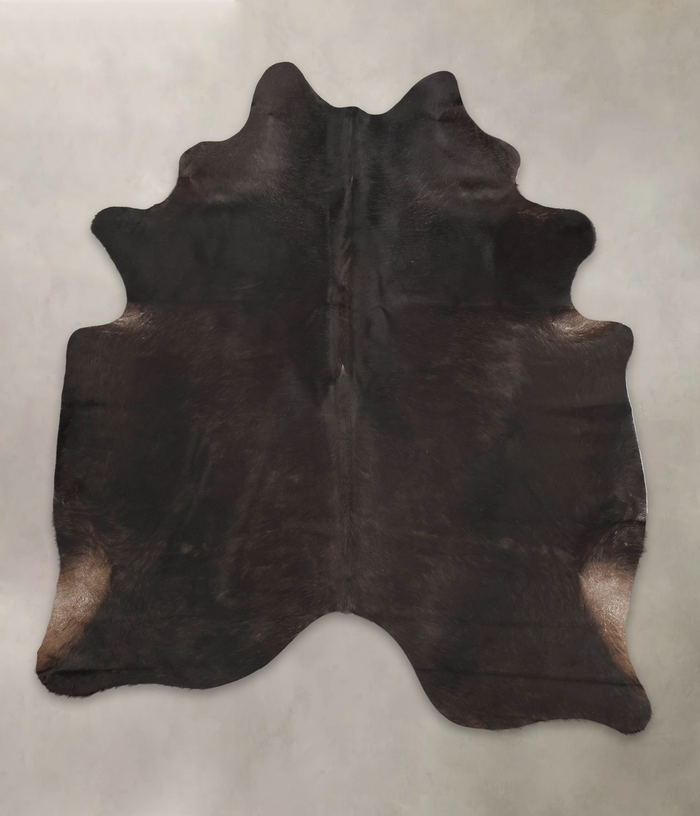 Solid Black Cowhide Rug #B4082