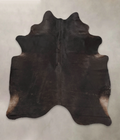 Solid Black Cowhide Rug #B4082